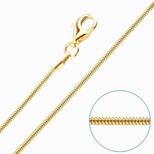 14k Gold Plated Snake Chain Necklace | Vintage